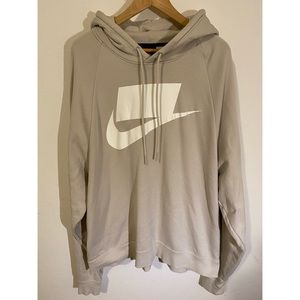 Nike Oversized French Terry Black Logo Hoodie